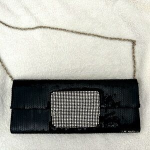 Sondra Roberts Black Sequin Rhinestone Purse